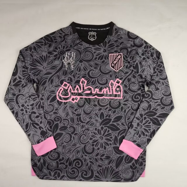 AAA Quality Palestine 24/25 Special Black/Pink Long Jersey